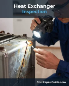 Cracked furnace heat exchanger inspection