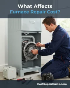 HVAC technician replacing furnace components