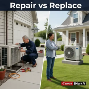 Comparing heat pump repair versus replacement