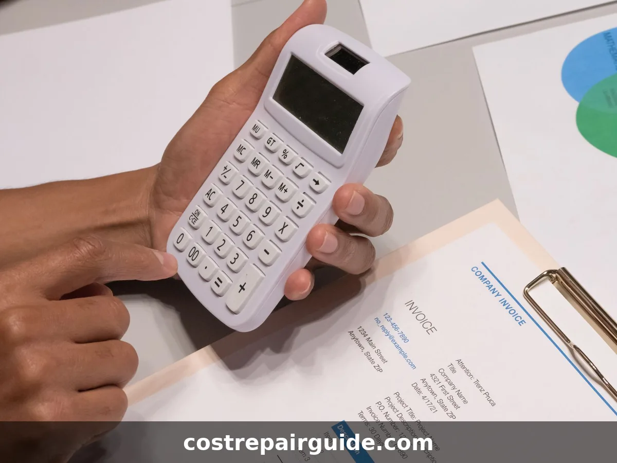 Homeowner reviewing AC capacitor replacement estimate with HVAC technician