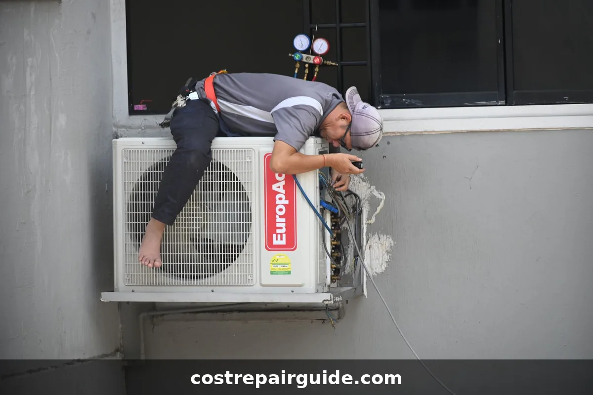 Average HVAC repair costs by repair type