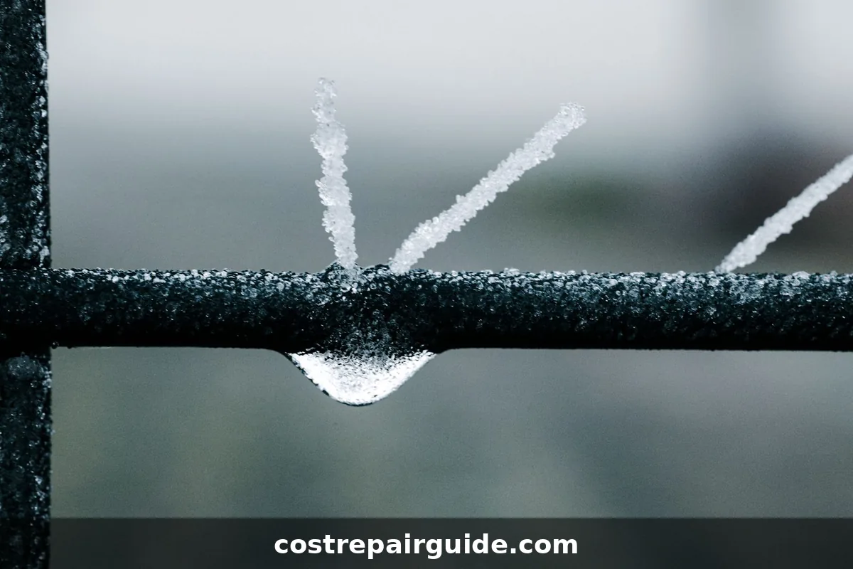 Frozen evaporator coil with ice