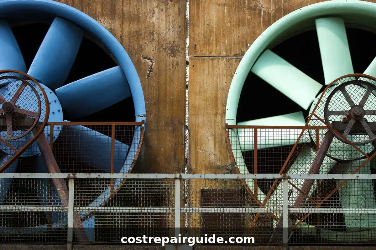 Blower fan wheels close-up
