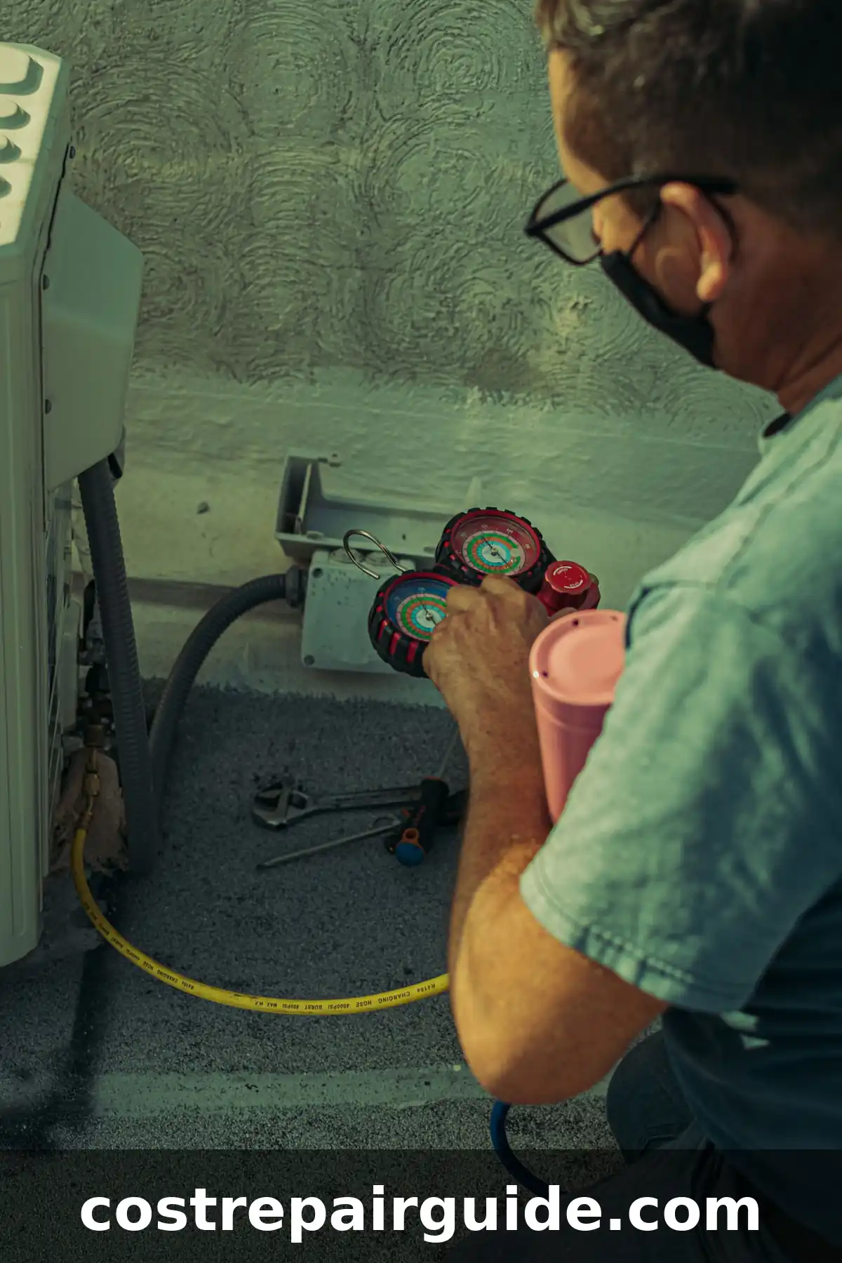 Homeowner comparing AC compressor replacement versus new AC system