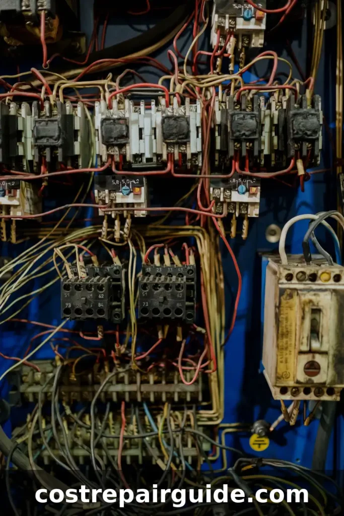 Whole House Rewiring Cost: 2026 Prices by Home Size 3 Close-up of a home electrical wiring panel